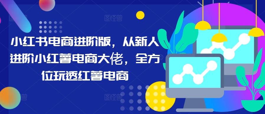 小红书电商进阶版，从新人进阶小红薯电商大佬，全方位玩透红薯电商-铭创资源库