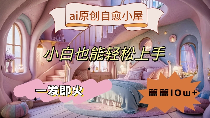 ai原创治愈小屋，小白也能轻松上手，一发即火，篇篇10w+【揭秘】-铭创资源库