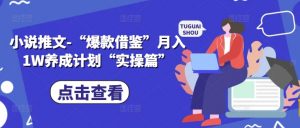 小说推文-“爆款借鉴”月入1W养成计划“实操篇”-铭创资源库
