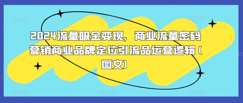 2024流量吸金变现，商业流量密码营销商业品牌定位引流品运营逻辑(图文)-铭创资源库