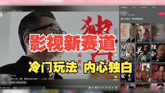 最新影视解说玩法，人物独白，30天涨粉24万+，全流程拆解【揭秘】-铭创资源库
