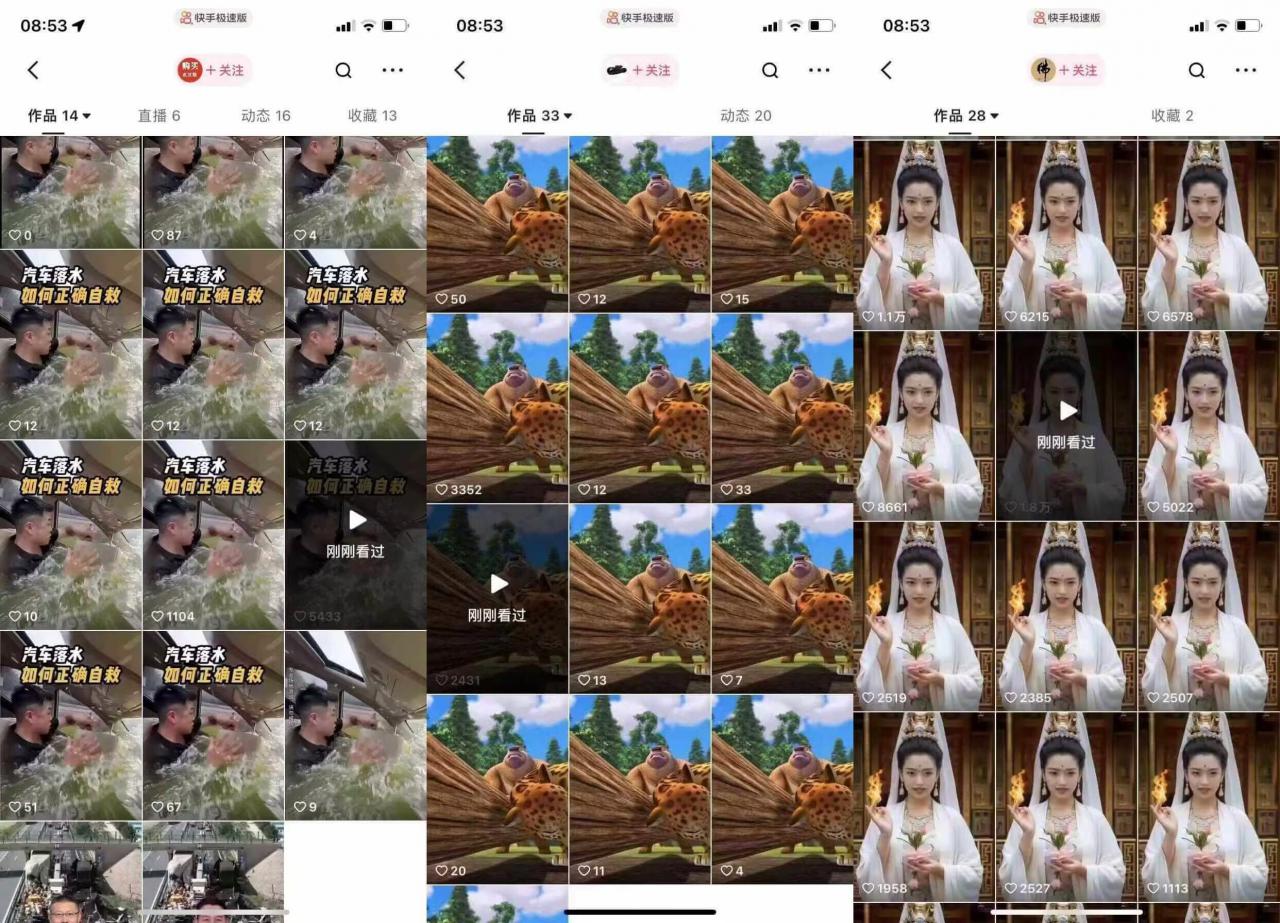 狗熊岭快手连怼技术，好物，涨粉都可以连怼-铭创资源库