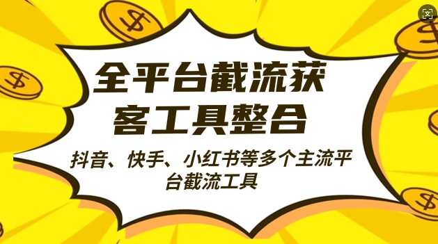 全平台截流获客工县整合全自动引流，日引2000+精准客户【揭秘】-铭创资源库