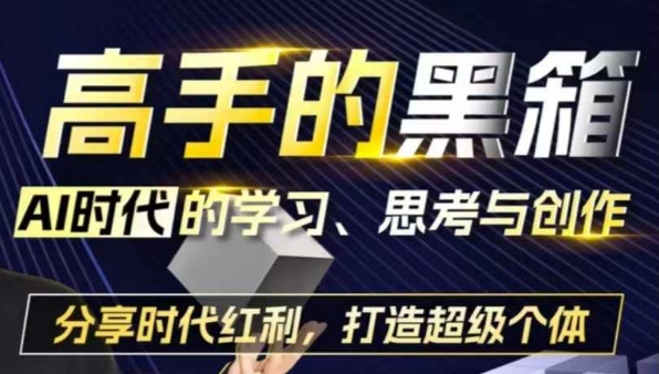 高手的黑箱：AI时代学习、思考与创作-分红时代红利，打造超级个体-铭创资源库