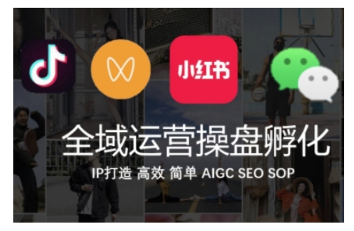 全域运营操盘(抖音+私域+小红书)，IP打造高效简单-铭创资源库