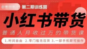 小Red书带货42天训练营 2.0版，宝妈+自由职+上班族+大学生，提高副业收入的大红利项目-铭创资源库