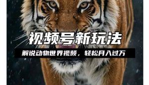 利用动物世界解说视频，赚分成计划收益，轻松月入过W，操作简单【揭秘】-铭创资源库