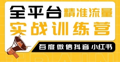 全平台精准流量实战训练营，百度微信抖音小红书SEO引流教程-铭创资源库