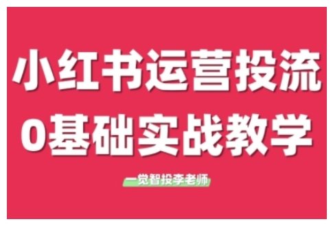 小红书运营投流，小红书广告投放从0到1的实战课，学完即可开始投放-铭创资源库