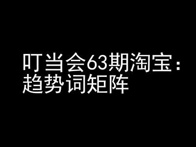 《淘宝天猫打爆班》原创高阶技术第63期，趋势词矩阵技术和玩法-铭创资源库