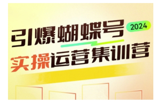 引爆蝴蝶号实操运营，助力你深度掌握蝴蝶号运营，实现高效实操，开启流量变现之路-铭创资源库