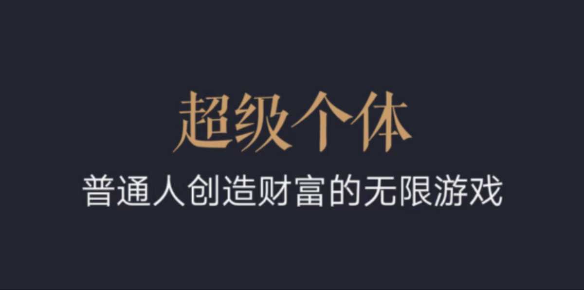 超级个体：2024-2025翻盘指南，普通人创造财富的无限游戏-铭创资源库