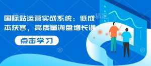 国际站运营实战系统:低成本获客,高质量询盘增长课-铭创资源库