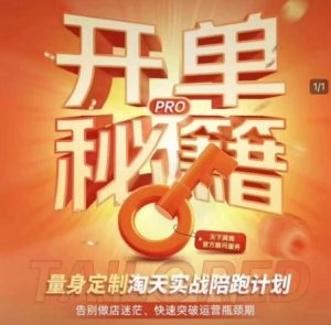 淘宝开单秘籍PRO，量身定制淘天实战陪跑计划，告别做店迷茫、快速突破运营瓶颈期-铭创资源库