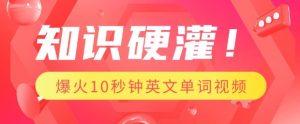 知识硬灌,1分钟教会你,利用AI制作爆火10秒钟记一个英文单词视频-铭创资源库