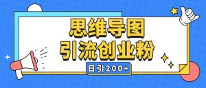 暴力引流全平台通用思维导图引流玩法ai一键生成日引200+-铭创资源库