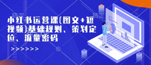 小红书运营课(图文+短视频)基础规则、策划定位、流量密码-铭创资源库