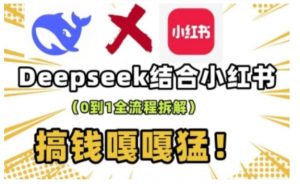 deepseek+小红书打造流量生产线实操课,0到1全流程拆解,搞钱嘎嘎猛-铭创资源库