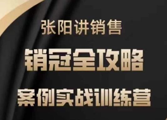 张阳讲销售实战训练营，​案例实战训练，销冠全攻略-铭创资源库