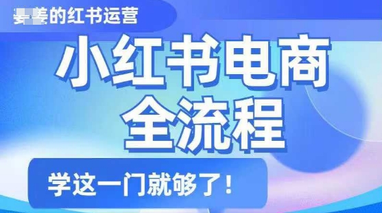 小红书电商全流程，精简易懂，从入门到精通，学这一门就够了-铭创资源库