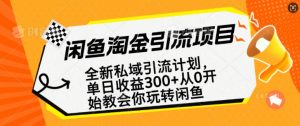 闲鱼淘金私域引流计划，从0开始玩转闲鱼，副业也可以挣到全职的工资-铭创资源库