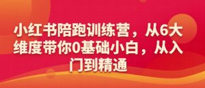 小红书陪跑训练营,从6大维度带你0基础小白,从入门到精通-铭创资源库