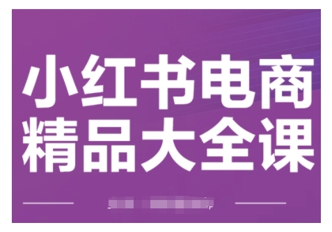 小红书电商精品大全课，快速掌握小红书运营技巧，实现精准引流与爆单目标，轻松玩转小红书电商(更新2月)-铭创资源库