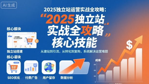 2025独立站运营实战全攻略，一站式掌握独立站运营核心技能-铭创资源库