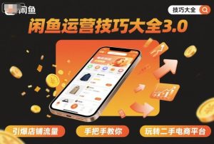 闲鱼运营技巧大全3.0,引爆店铺流量,手把手教你玩转二手电商平台-铭创资源库