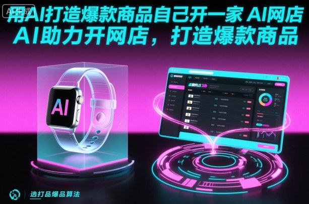 用AI打造爆款商品自己开一家AI网店，AI助力开网店，打造爆款商品-铭创资源库