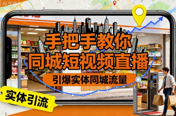 手把手教你同城短视频直播，引爆实体同城流量-铭创资源库