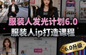 服装人发光计划6.0，服装人ip打造课程，文案创富篇-生活圈写作篇-客户思维篇-专业圈写作篇-技能实操篇-公域获客篇-铭创资源库